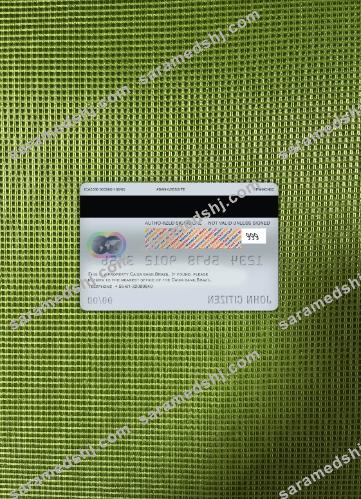 Brazil Caixa bank master debit card photolook back